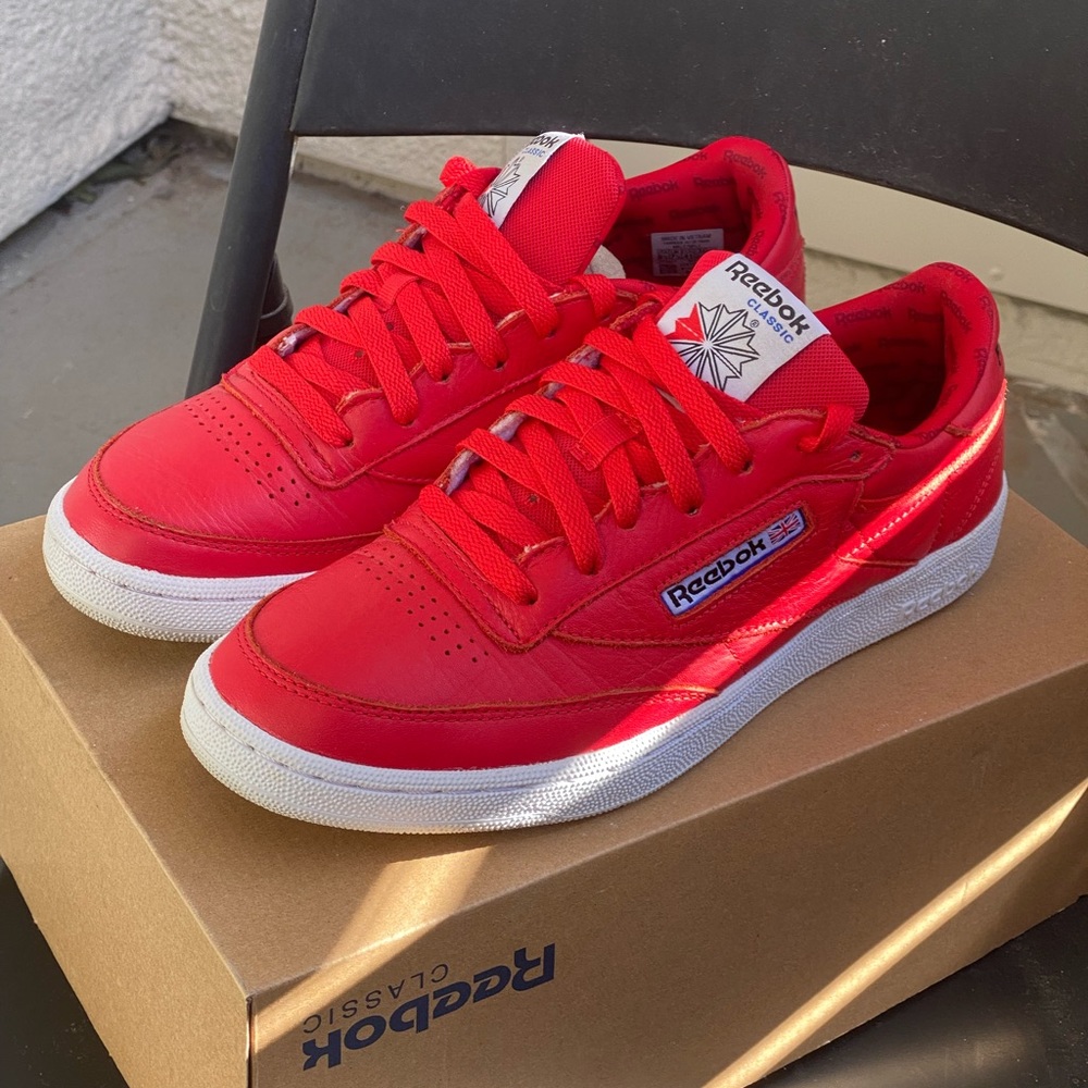 Reebok Classic Club C 85 Primal Red Mens 8.5